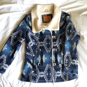 Aztec Print Wool Blend Jacket